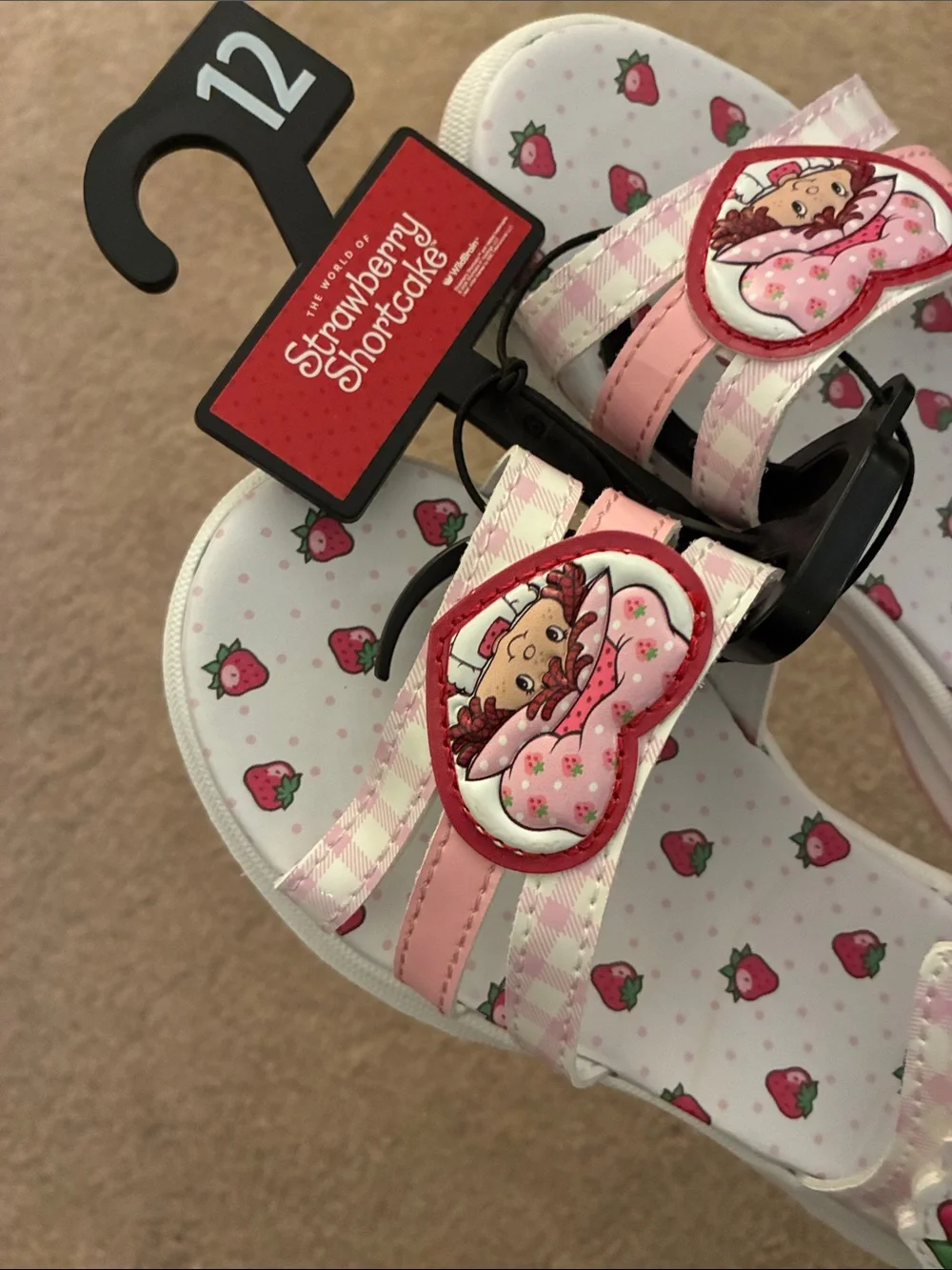 Strawberry Shortcake Velcro Sandals - Various Sizes